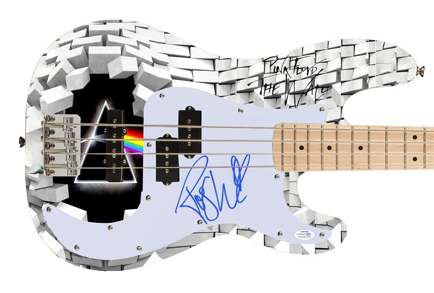 Pink Floyd: Roger Waters Signed “The Wall” Fender Graphics Bass Guitar Exact Proof (ACOA)