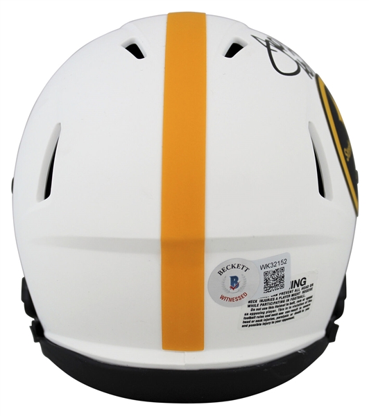 Joe Greene Signed Steelers Lunar Speed Mini Helmet (BAS)