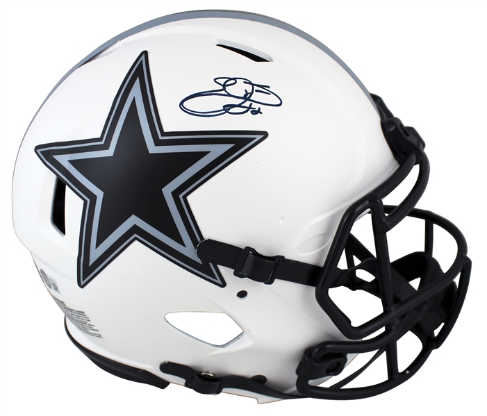 Emmitt Smith Signed Dallas Cowboys Lunar Full Size Speed Proline Helmet (Beckett/BAS Witnessed)