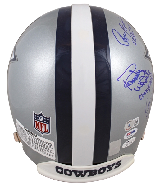 Dallas Cowboys Super Bowl MVPs Signed Full Size Proline Game Model Helmet with Smith, Aikman, Staubach, etc. (Beckett/BAS Witnessed)