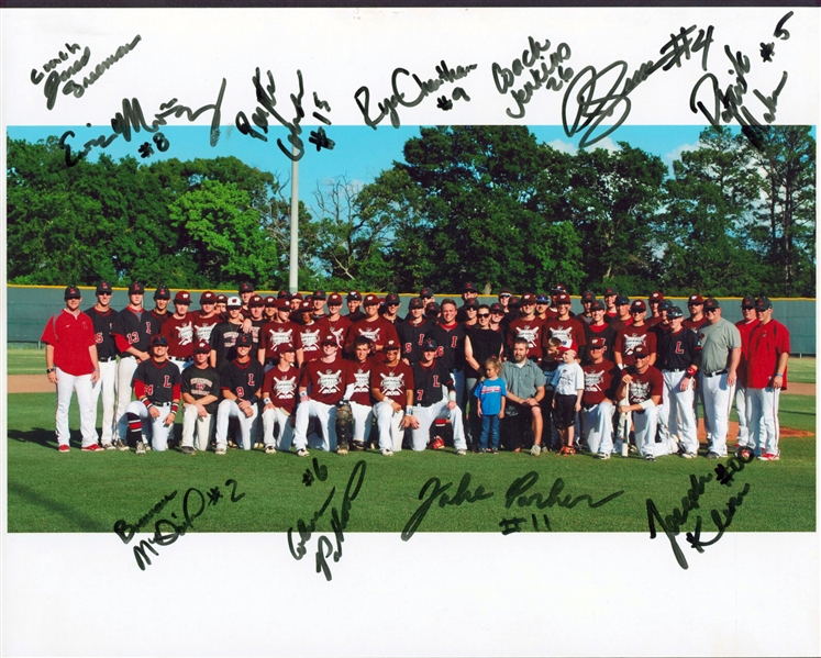 Patrick Mahomes Signed 2013 High School Baseball Team Photo with Early Autograph! (PSA/DNA COA)