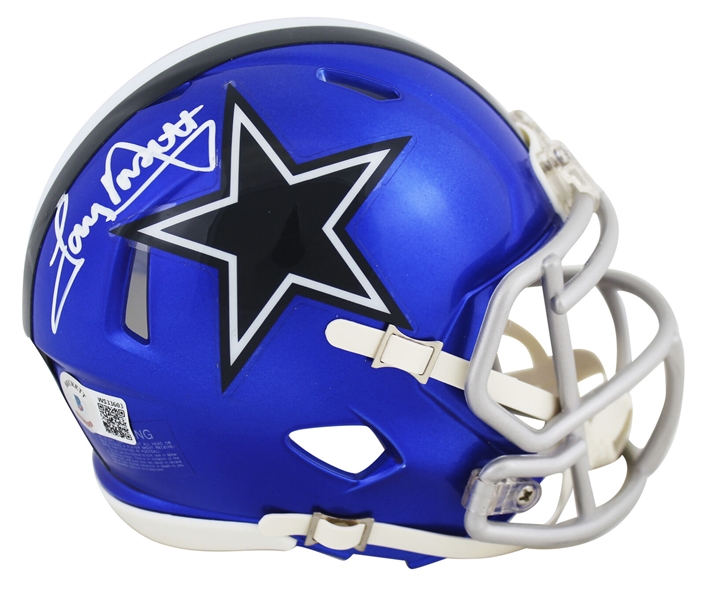 Tony Dorsett Signed Dallas Cowboys Flash Speed Mini Helmet (Beckett/BAS COA)