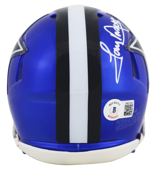 Tony Dorsett Signed Dallas Cowboys Flash Speed Mini Helmet (Beckett/BAS COA)
