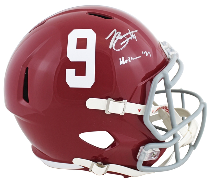 Bryce Young Signed Alabama Full Size Rep Helmet with Heisman 21 Inscription (Beckett/BAS Witnessed)