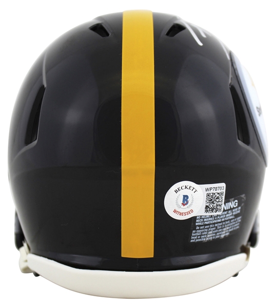 T.J. Watt Signed Pittsburgh Steelers Speed Style Mini Helmet (Beckett/BAS Witnessed)