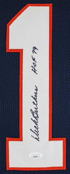 Dick Butkus Signed Bears Navy Blue Style Jersey with HOF 79 Inscription (JSA COA)