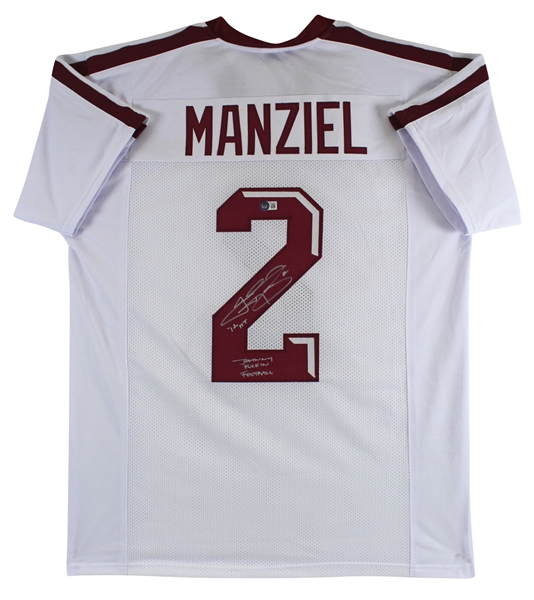 Johnny Manziel Signed Texas A&M Style Jersey with "Johnny F**kin Football" Inscription (Beckett/BAS Witnessed)