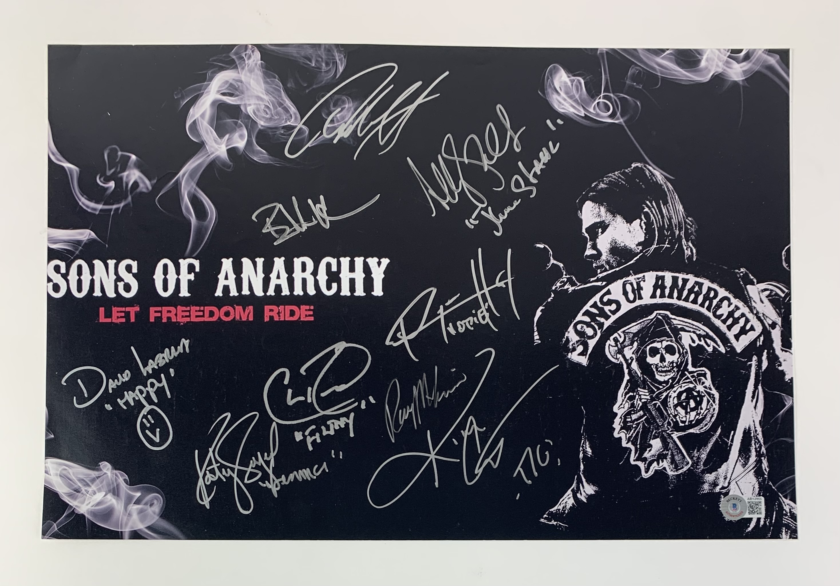 Lot Detail Sons Of Anarchy Multi Signed 12 X 18 Mini Poster W 9