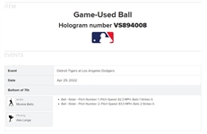 Mookie Betts Game Used & Signed OML Baseball :: 4-29-2022 vs. Tigers (PSA/DNA COA & MLB Authentication)