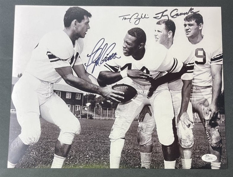 1966 Syracuse Backfields Multi-Signed 11 x 14 Photo w/ Coughlin, Little, & Csonka (JSA COA)