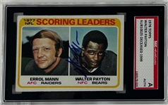 Walter Payton Signed 1978 Topps Scoring Leaders Card #334 (SGC Encapsulated)
