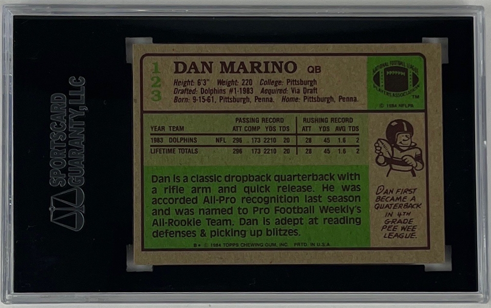 Dan Marino Signed 1984 Topps Rookie Card #123 (SGC Encapsulated)