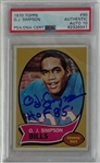 O.J. Simpson Signed & Inscribed 1970 Topps #90 Rookie Card w/ Gem Mint 10 Autograph! (PSA/DNA Encapsulated)