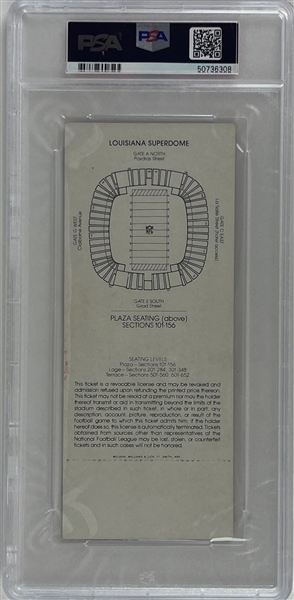 1981 Super Bowl XV Raiders VS. Eagles Game Ticket Graded EX-MT 6 (PSA/DNA)