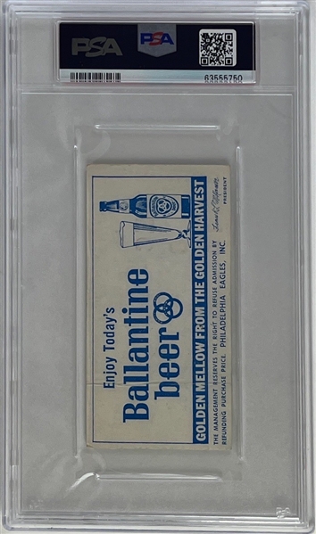 1963 Philadelphia Eagles Ticket Stub :: Jim Brown 223 YDS. Rushing/TD! (PSA/DNA Encapsulated)