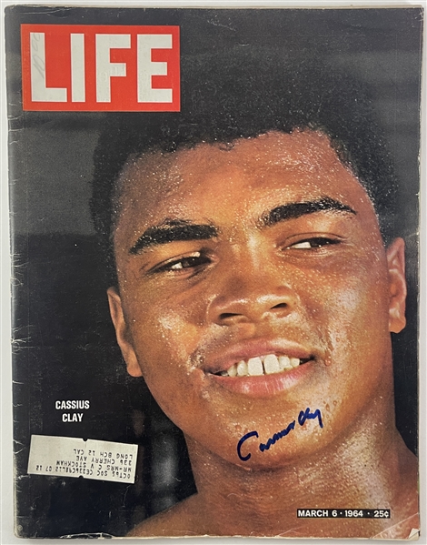 Lot Detail - Muhammad Ali Signed March 1964 LIFE Magazine with 