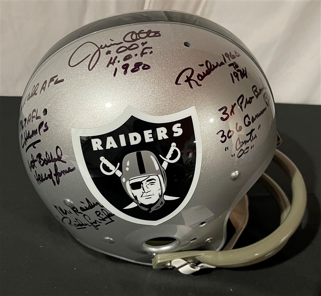 Jim Otto Signed & Stat Inscribed Raiders TK Suspension Helmet (PSA/DNA)