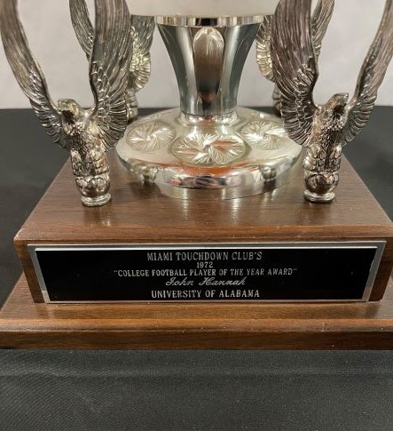 John Hannah College Football Player of the Year Trophy