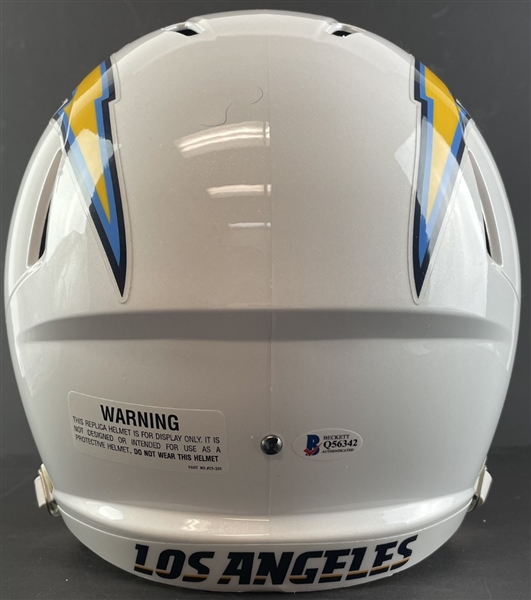 CHARGERS: Joey Bosa Signed White Full Size Helmet (Beckett/BAS) 