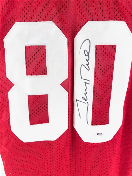 Jerry Rice Signed Mitchell & Ness 49ers Throwback Jersey, Signed on the Front & Back (PSA/DNA)