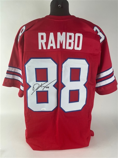 Dawson Rambo Knox #88 Signed Red Buffalo Bills Jersey (JSA Witnessed)