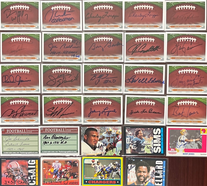 Lot of 100 Signed Football Cards w/ Fouts, Fenick, Joiner, & More! (Third Party Guaranteed)