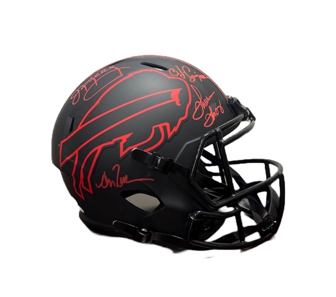 Multi-Signed Bills Helmet w/ O.J., Jim Kelly, & More! (4 Sigs)(JSA/Beckett/BAS)