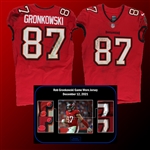 Rob Gronkowski Incredibly Rare & Desirable PHOTOMATCHED Game Worn Buccaneers Jersey :: Matched to 12-12-2021 Game vs. Buffalo (Resolution Photomatching LOA & Beckett/BAS LOA)