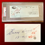 Ernie Davis Signed Cleveland Browns Paycheck - Issued 45 Days Before His Passing! (PSA/DNA MINT 9)