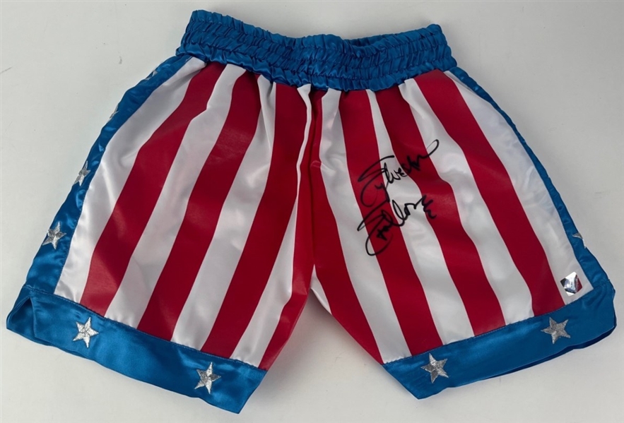 Sylvester Stallone Signed Rocky Balboa Replica Boxing Trunks (ASI Hologram & Third Party Guaranteed)