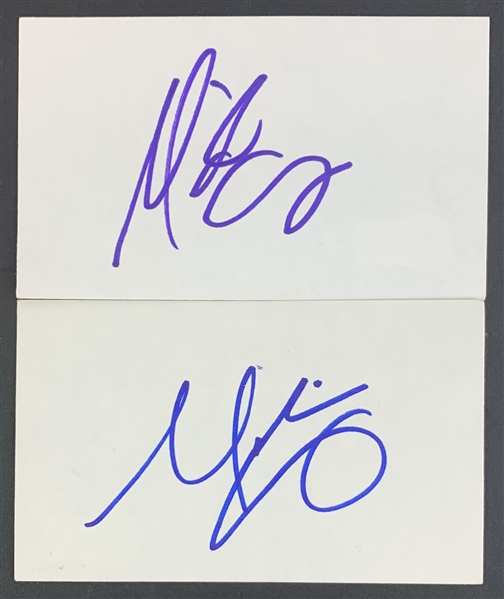 Mariah Carey Lot of Two (2) Signed Index Cards w/ Early Signature (Beckett/BAS)