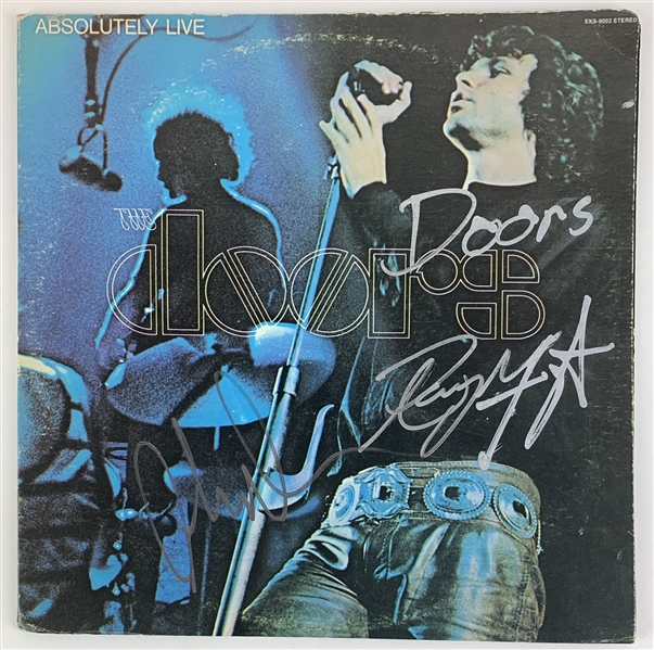 The Doors Signed "Absolutely Live" Record Album w/ Krieger, Densmore, and Manzarek (Beckett/BAS LOA)