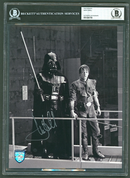 Mark Hamill Signed 8" x 10" Star Wars Photo from "The Empire Strikes Back" (Official Pix Shield/Hamill Sticker/BAS Encapsulated)