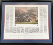Raymond Berry’s Personally Owned Extensively Signed 2003 Hall of Fame Football "Homecoming" Print (107 Signatures) (JSA Auction Authentication) (Raymond Berry Provenance LOA) 