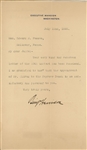 Benjamin Harrison Typed Letter Signed (Beckett/BAS LOA) 