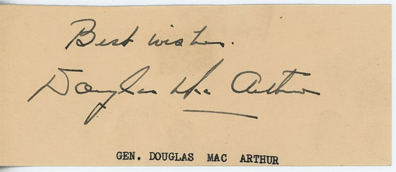 Douglas MacArthur Signature (Beckett/BAS LOA)