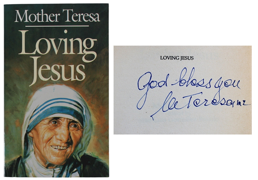 Mother Teresa (Saint Teresa) Signed Softcover Book: "Love Jesus" (Beckett/BAS LOA)