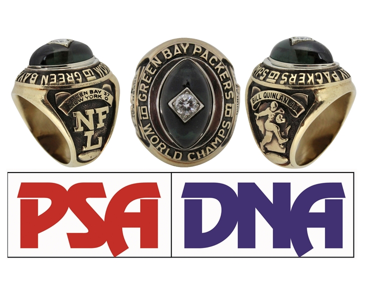 EXTRAORDINARILY Rare 1961 Green Bay Packers NFL Championship Player Ring (Bill Quinlan) - The Only Known Player Ring to Be Offered! (PSA/DNA)