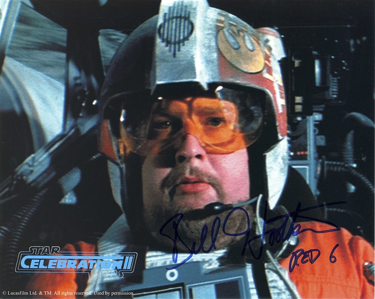 Star Wars: William Hootkins “Red 6” Signed 10” x 8” Original “Celebration II” Photo from “A New Hope” (Third Party Guaranteed)