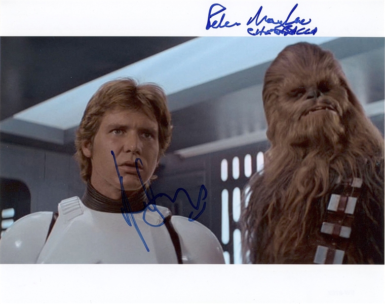 Star Wars: Harrison Ford & Peter Mayhew Signed 10” x 8” Photo from “A New Hope” (Third Party Guaranteed)