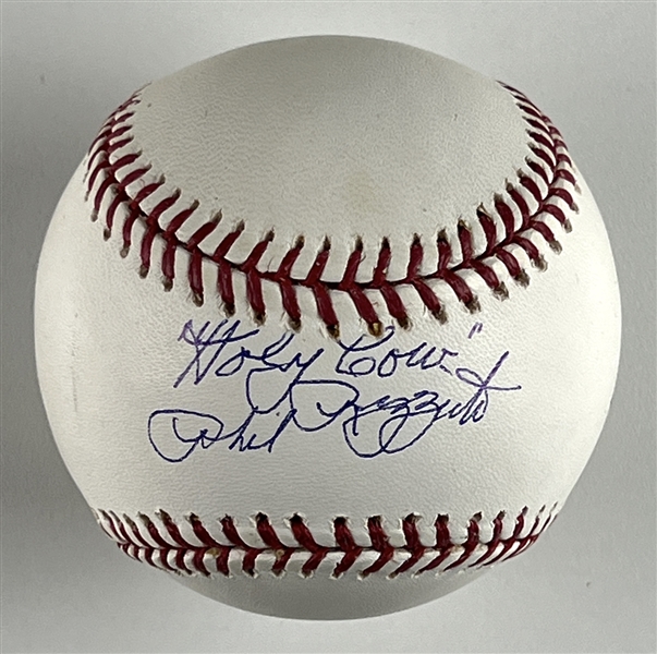 Phil Rizzuto Signed Baseball w/ “Holy Cow” Inscription (JSA Sticker) 