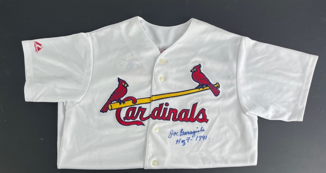 Joe Garagiola Signed St. Louis Cardinals Jersey w/ "H of F - 1991" Inscription (Beckett/BAS Sticker Only)