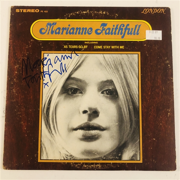 Lot Detail Marianne Faithfull And Andrew Loog Oldham In Person Signed Debut “as Tears Go By 