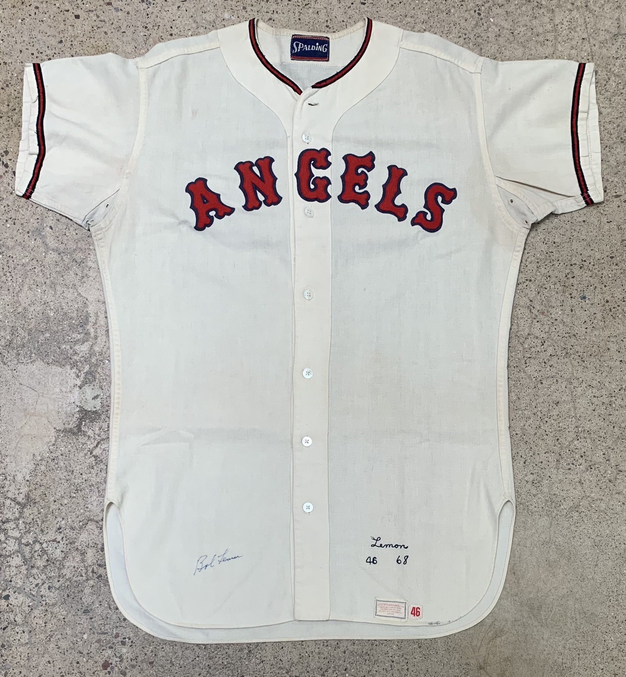 Lot Detail - Bob Lemon Game Worn & Signed 1967 Angels Jersey (Pitching ...