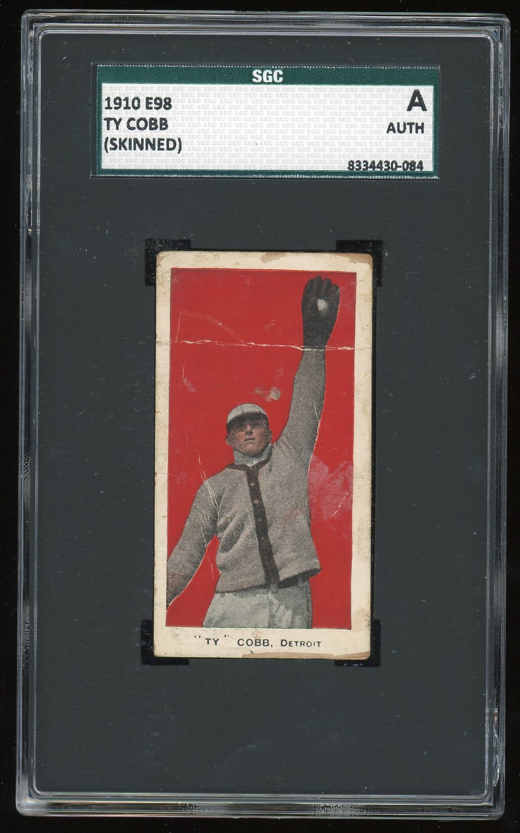 Lot Detail - Ty Cobb 1910 E98 Trading Card (Skinned)(SGC Encapsulated)