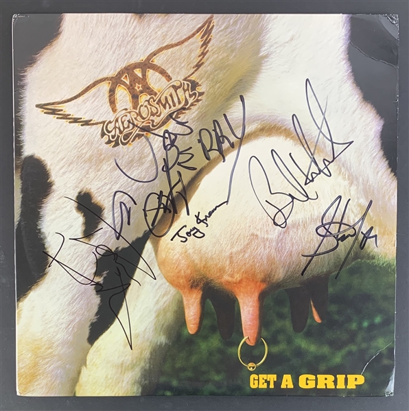 Aerosmith Group Signed "Get A Grip" Record Album (Beckett/BAS LOA)