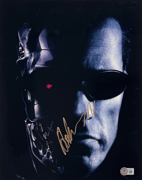Arnold Schwarzenegger Signed 11" x 14" Color Photograph as The Terminator (Beckett/BAS LOA)