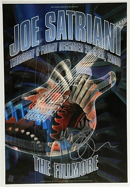 Joe Satriani Signed Original 2000 Fillmore 13” x 19” Poster (Third Party Guaranteed)