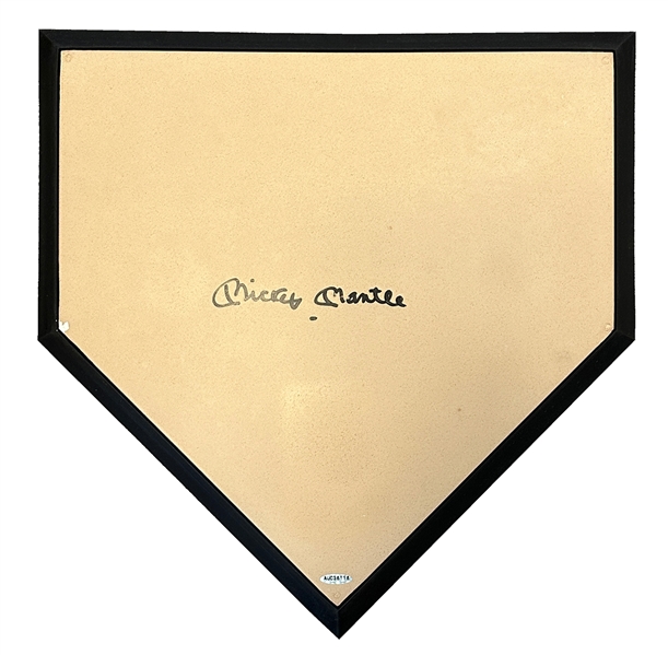 Mickey Mantle Signed Full Size Authentic Home Plate in Display Case (Upper Deck Authentication) 