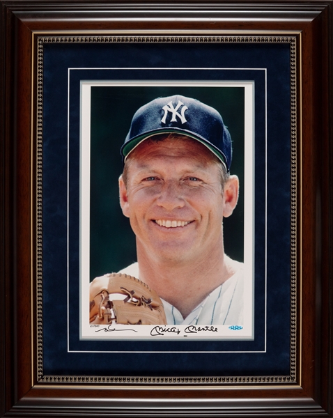 Mickey Mantle Signed Neil Leifer Framed 24" x 30" Color Photograph # 21 of 500 (UDA & PSA/DNA Authentication) 